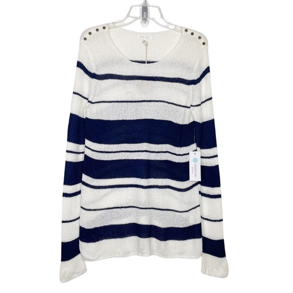 Stitch Fix l August Mist Striped Pullover Sweater, Small - Picture 1 of 11